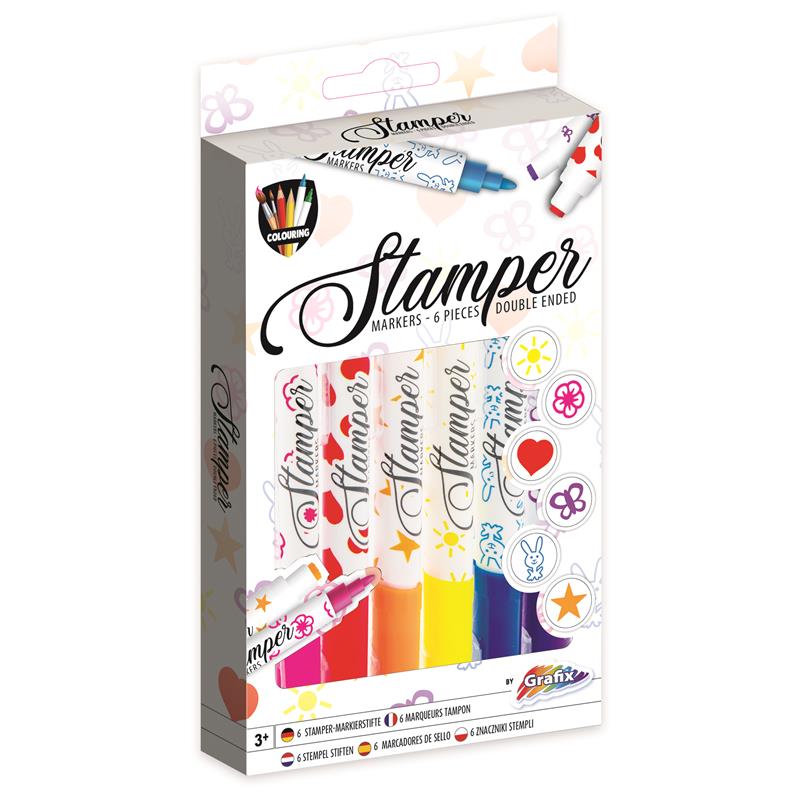 Grafix Set A 6 Stempel Stiften