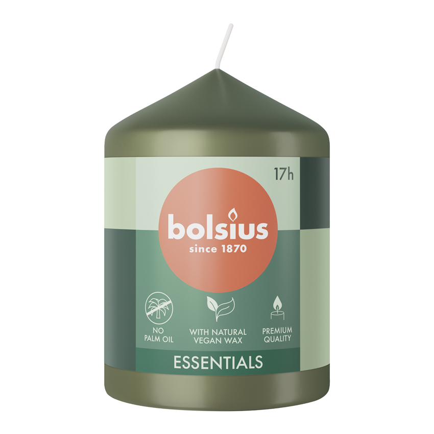 Bolsius Essentials Stompkaars 80/58 Fresh Olive