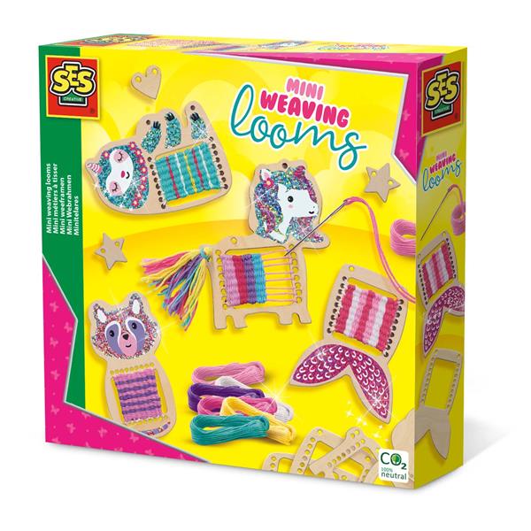 SES Creative mini weeframen junior hout 12 delig