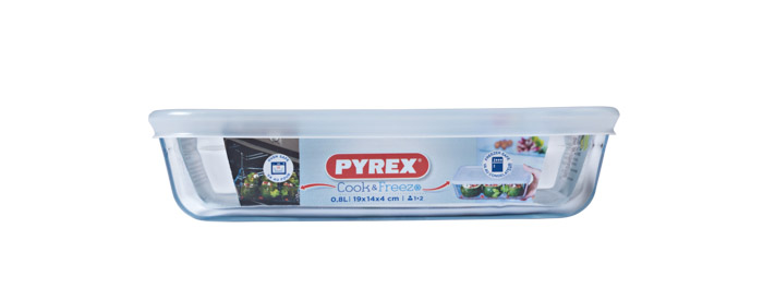 Pyrex Cook & Store schaal met deksel 19 x 14 cm