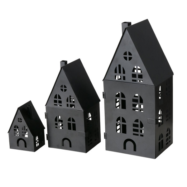 Lantaarnset huis Dover 3-delig H13-35cm