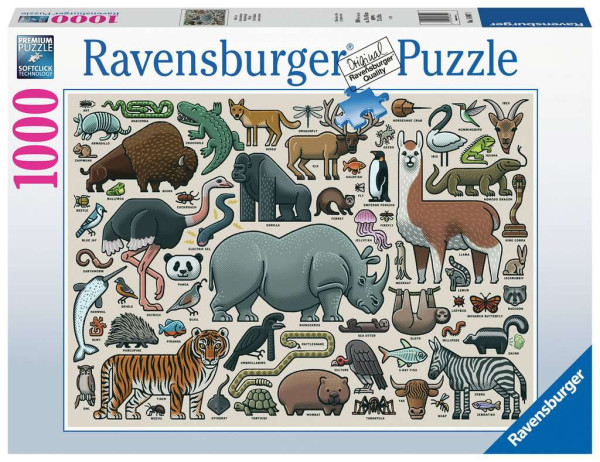 Ravensburger puzzel Wilde dieren 1000st