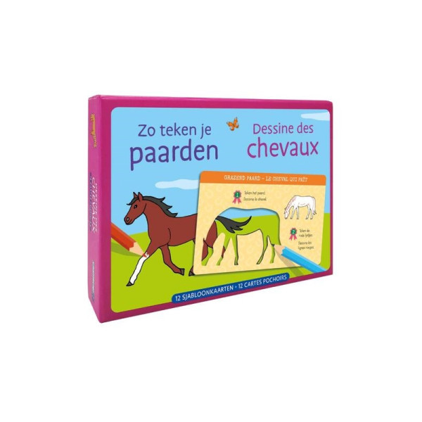 Zo teken je paarden - sjabloonkaarten