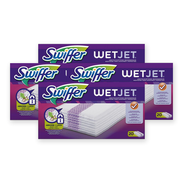 Swiffer WetJet doekjes 20 stuks doos a 4