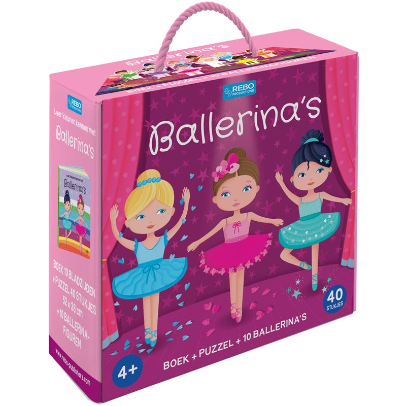 Rebo Ballerina - Boek-Puzzel - 10 Figuren