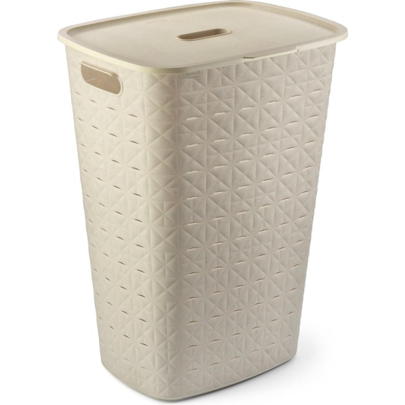 Curver Softex Wasmand Met Deksel 56L Krijtwit 42x31,6x60cm