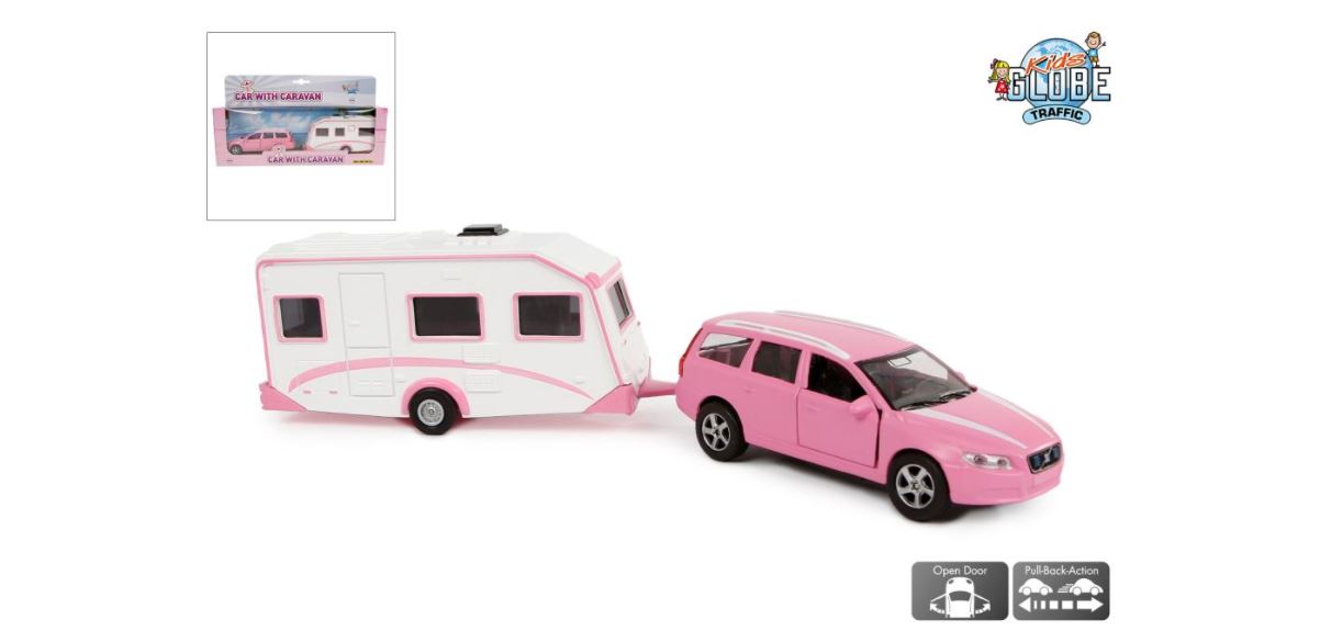 Volvo V70 met caravan rose 30 cm