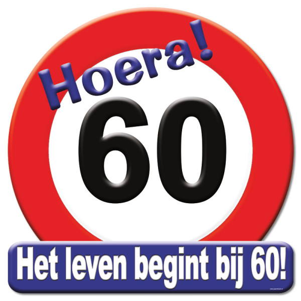 Kroonschild verkeersbord - 60 jaar