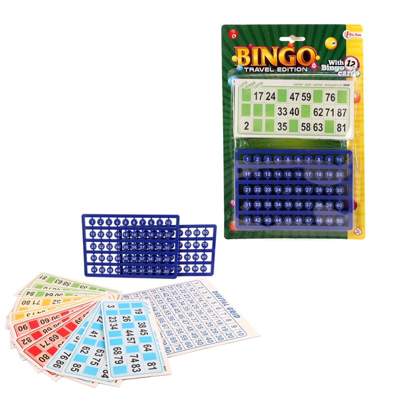 Toi Toys bingo reisspel rood-blauw 30 cm