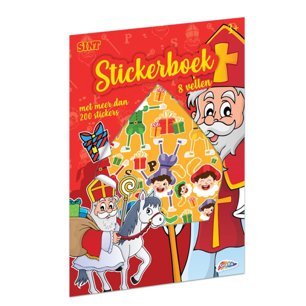 Grafix Sint Stickerboek A4, 8 vellen