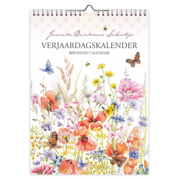 Verjaardagskalender Klaproos met vlinder