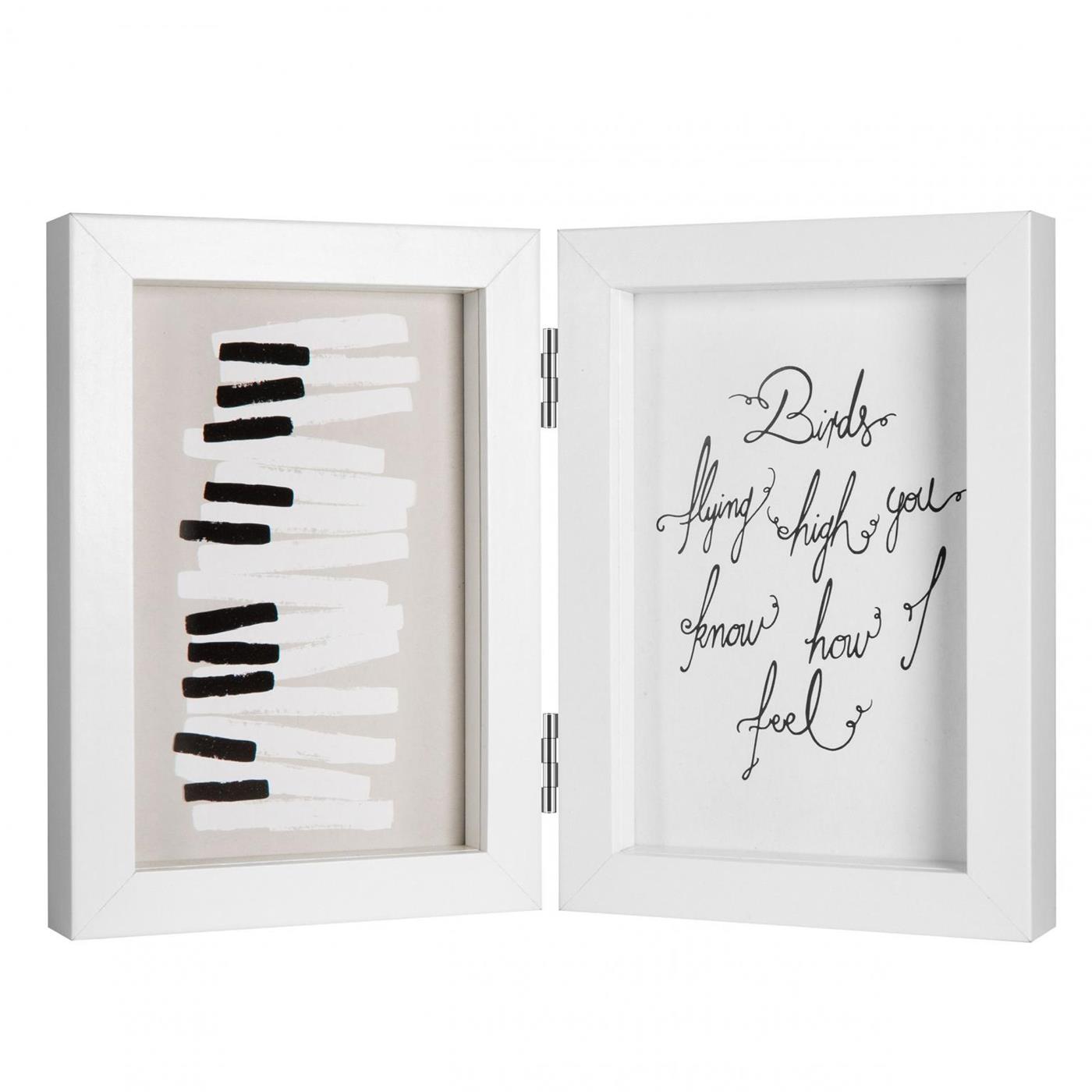 Fotolijst Piano Double Swing Portrait Fotomaat 13x18 Cm Wit