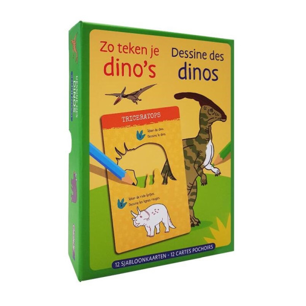 Zo teken je dino's - sjabloonkaarten