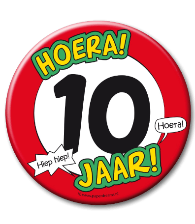 Button XL - 10 jaar