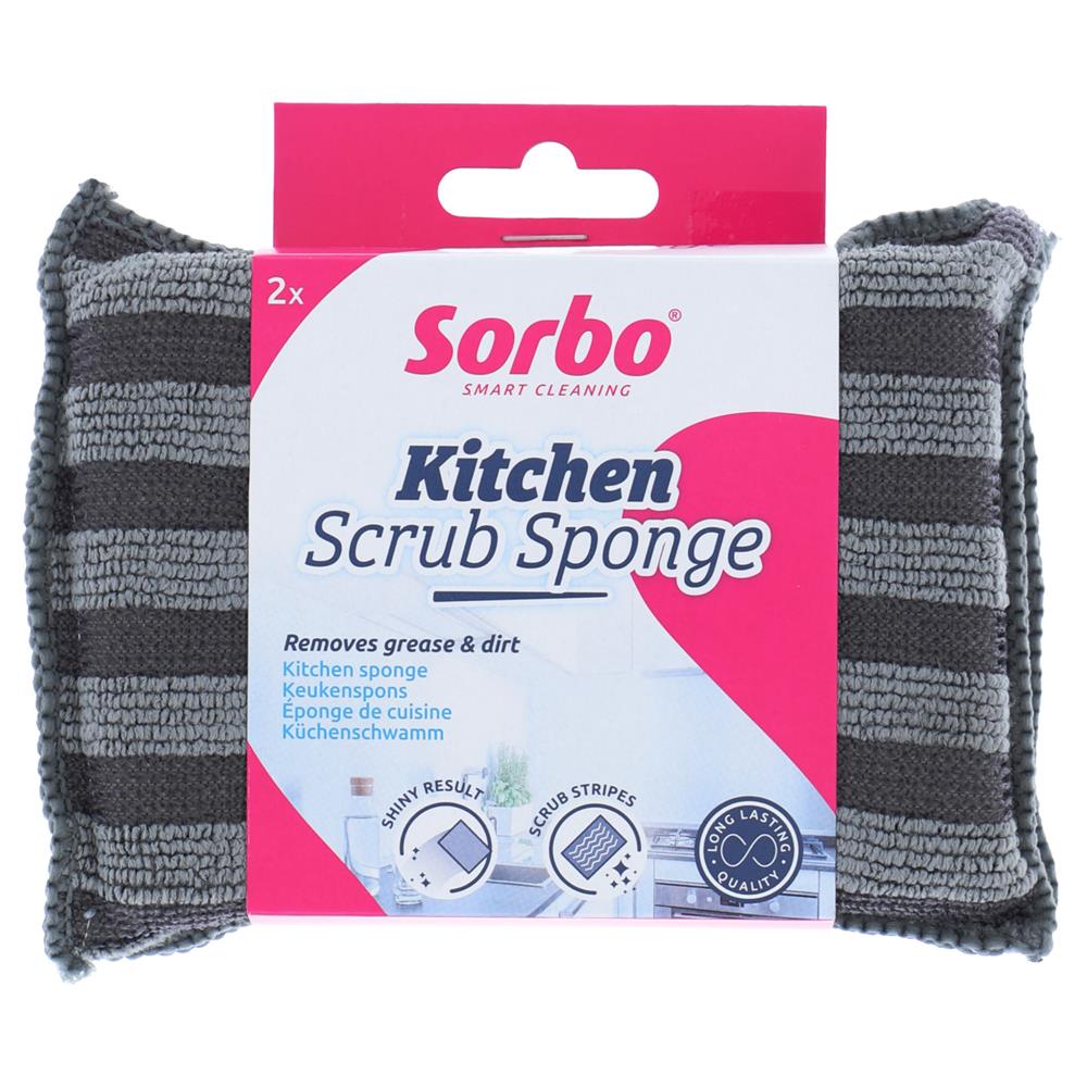 Sorbo Microvezel Scrubspons 2-in-1 Set A 2 Stuks