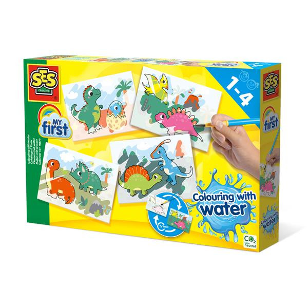 Ses Kleuren met water - Dino's