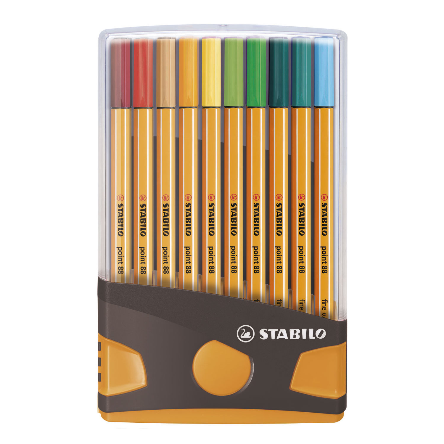 Stabilo Fineliners Point 88 Box Antraciet/oranje A 20 Stuks