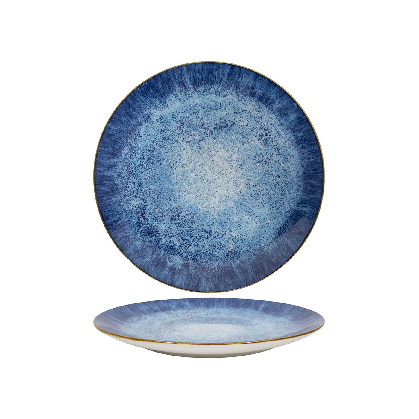 Dinerbord Ø27cm Reactive Glaze Print Blue Doos A 6 Stuks