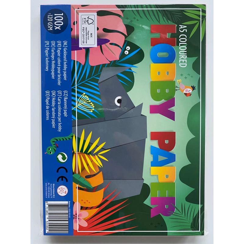 Hobby Papier Gekleurd A5 120 Grams Pak A 100 Vel