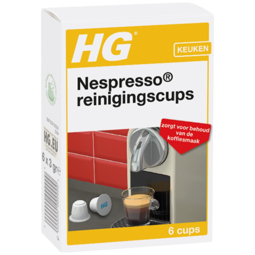 HG Nespresso? Reinigingscups 6 Stuks In Doosje, Biologisch Afbreekbaar.