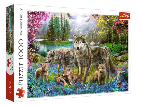 Puzzel 1000 pcs - Wolven bijeenkomst