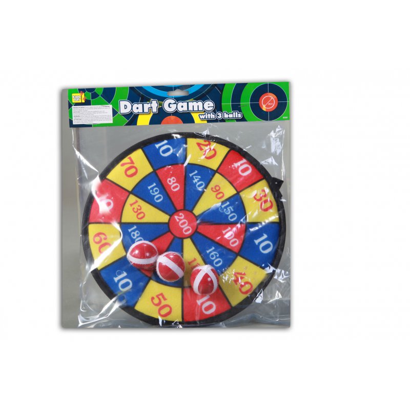 Kids Fun dartbord klittenband 28 cm 4 delig