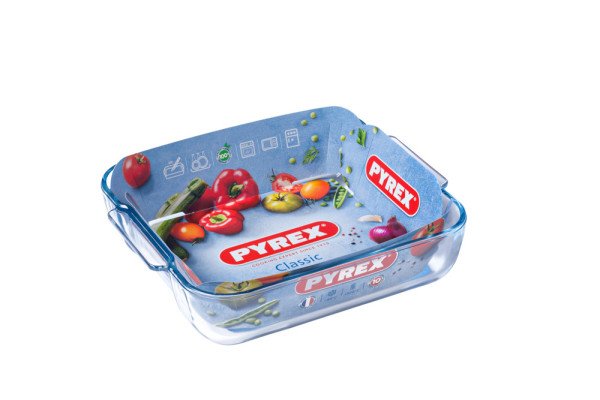 Pyrex ovenschaal glas 21x21cm 2L glas