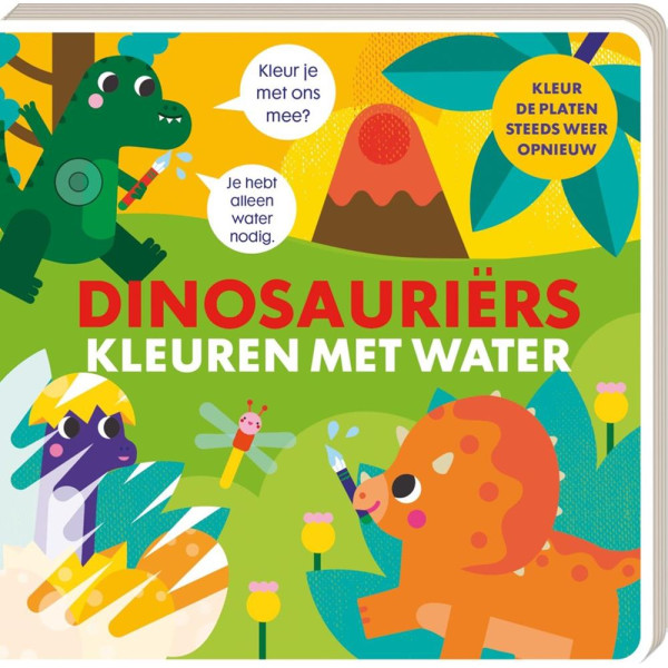 Kleuren met water - Dinosauriërs