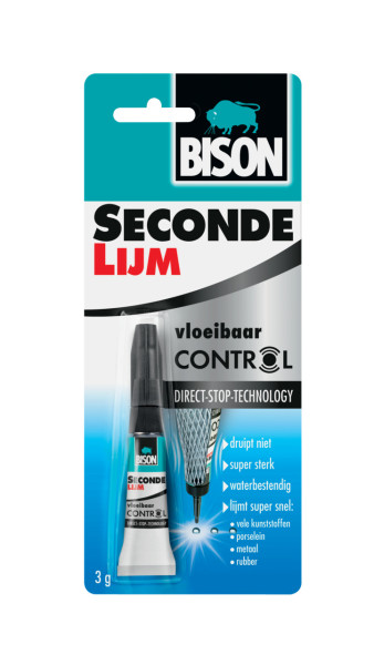 Bison secondelijm vloeibaar control 3 gr