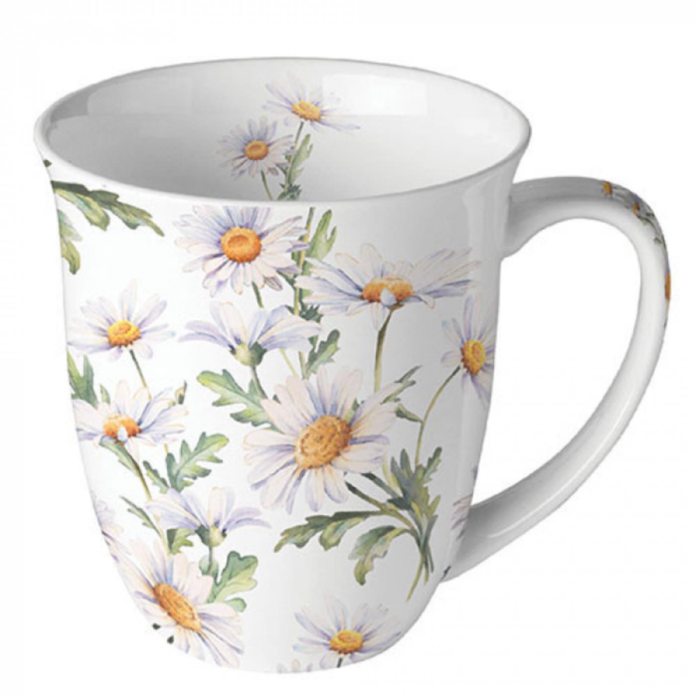 Beautiful daisies, madeliefjes, bloemen, beker, mok, Ambiente, porselein, fine bone China