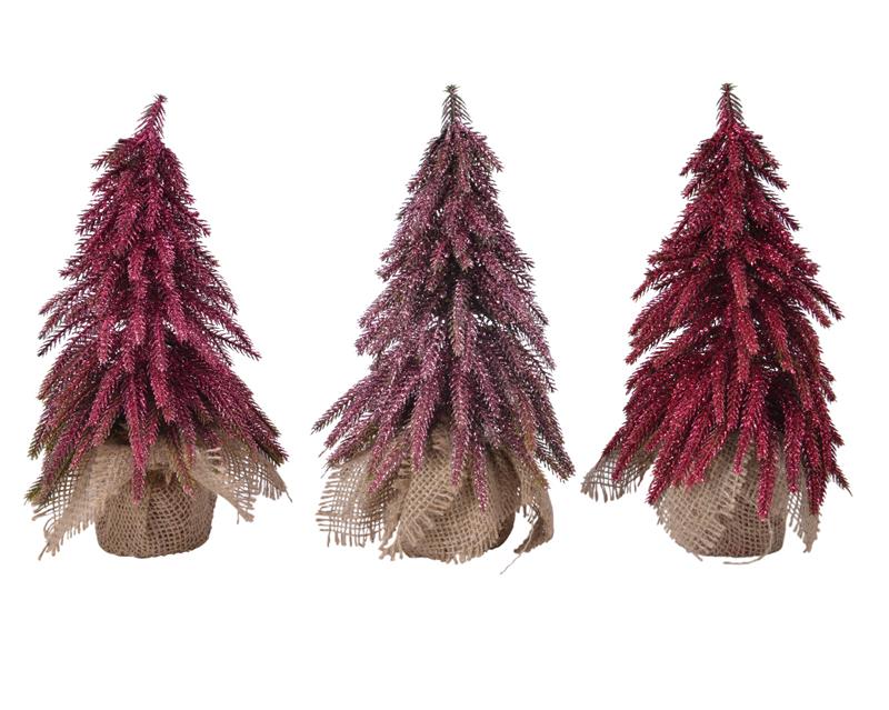 Mini everlands kunstkerstboom roze 3ass 20cm