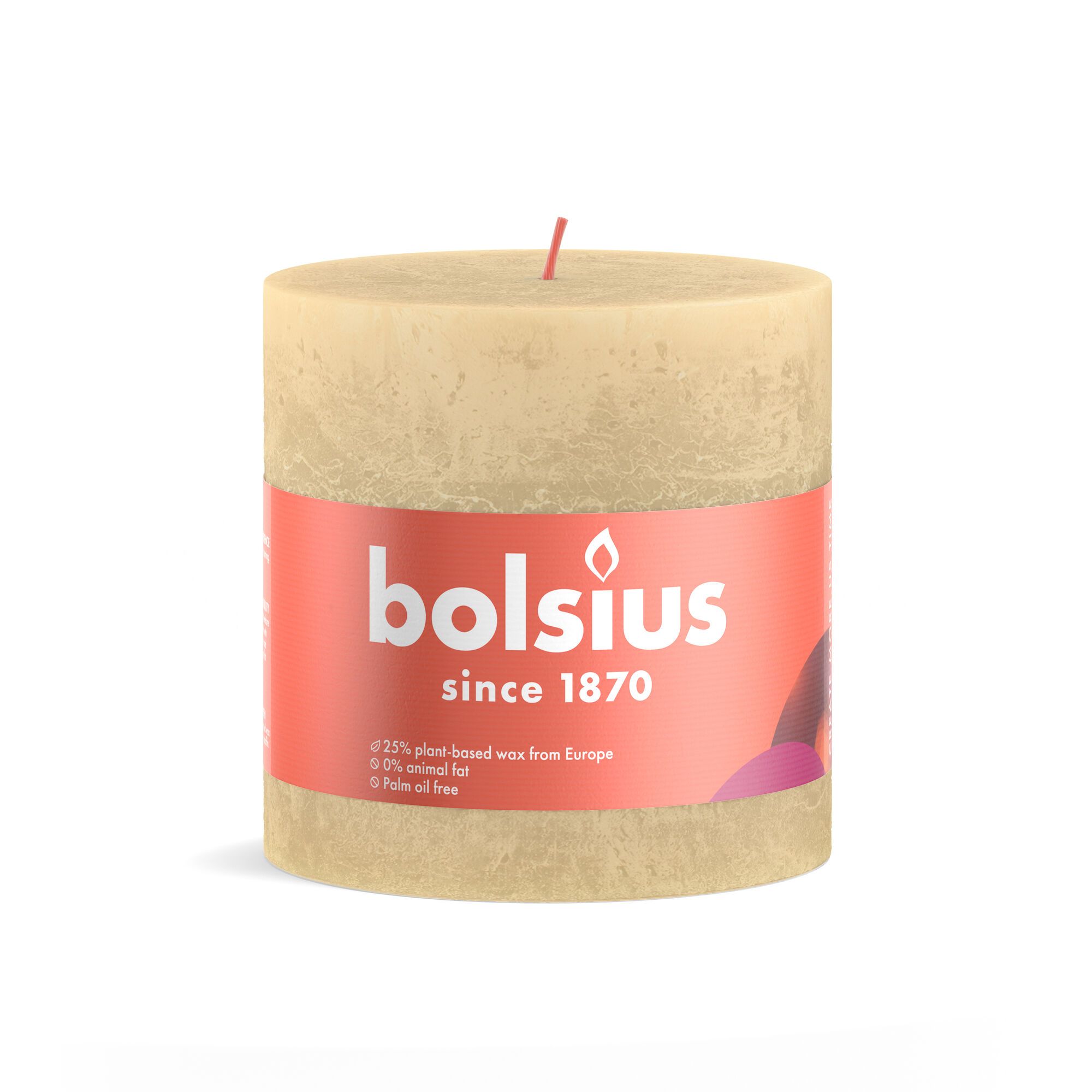 Bolsius Stompkaars Rustiek Oat Beige 10 cm-ø 10 cm