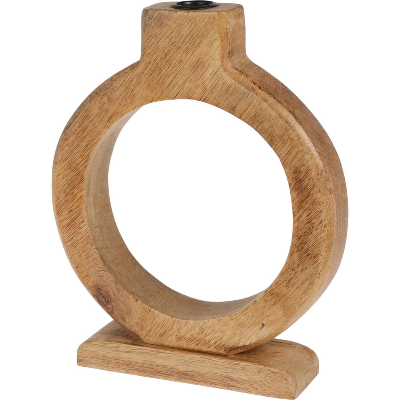 Kandelaar Rond 21cm Mango Hout