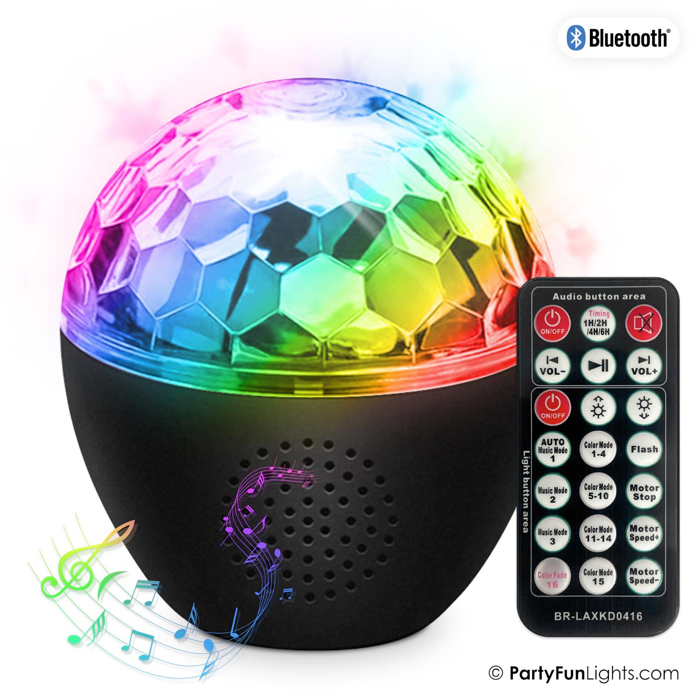 PartyFunLights - Bluetooth Party Speaker Starlight Projector - 16 lichteffecten - Afstandsbediening - Projector lamp