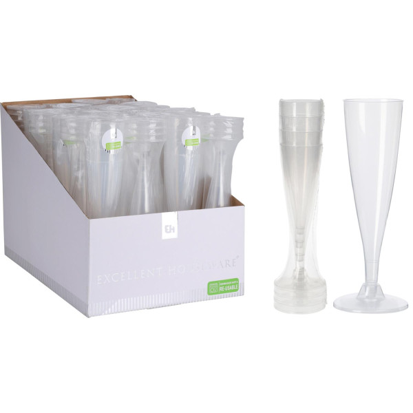 Champagneglas kunststof 130ml set van 4