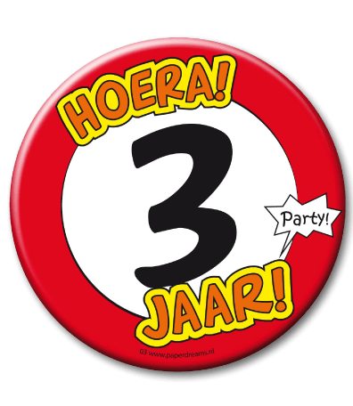 Button XL 3 jaar