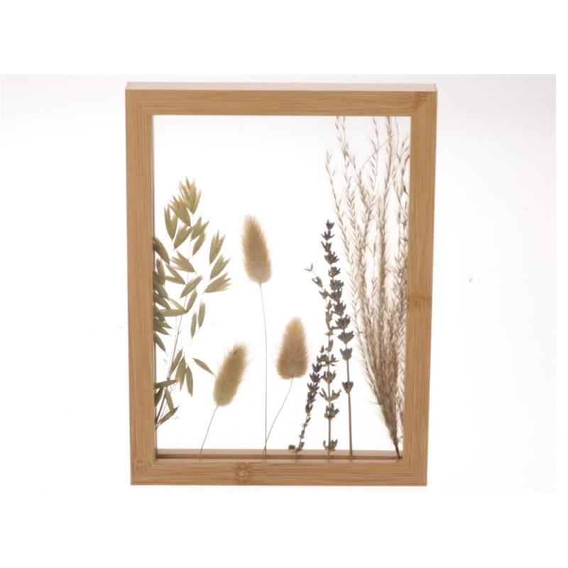 HBX Natural Living Droogbloemen In Lijst 17,5x24x2,5cm Naturel