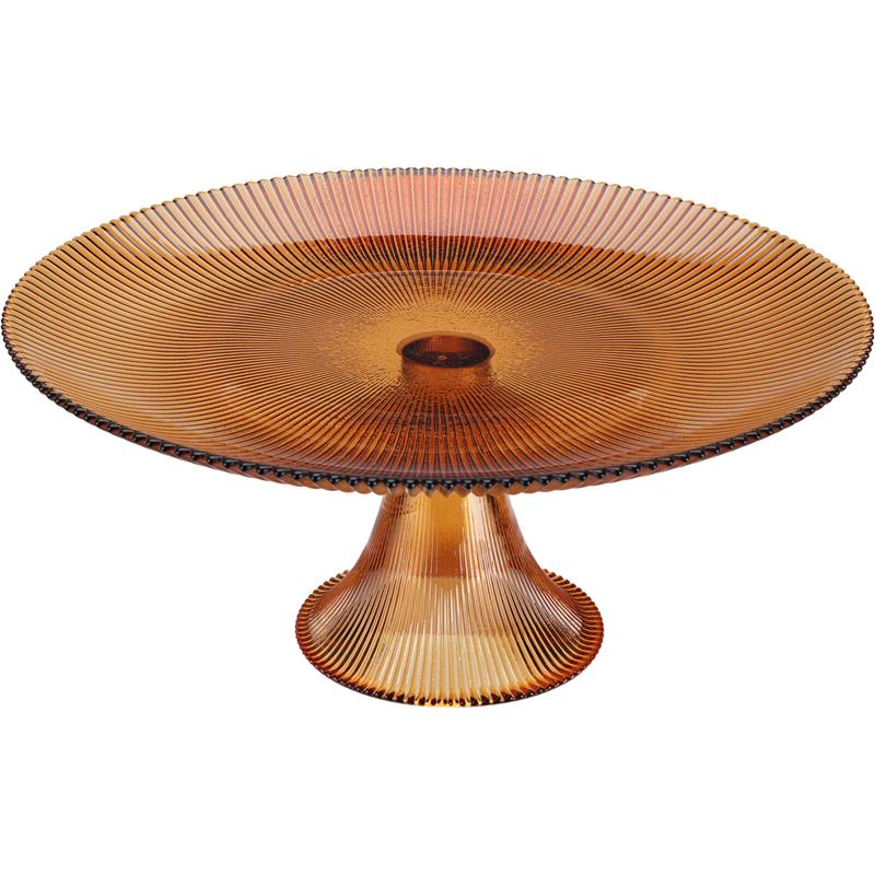 Home & Styling Taartplateau Glas 28cm Amber