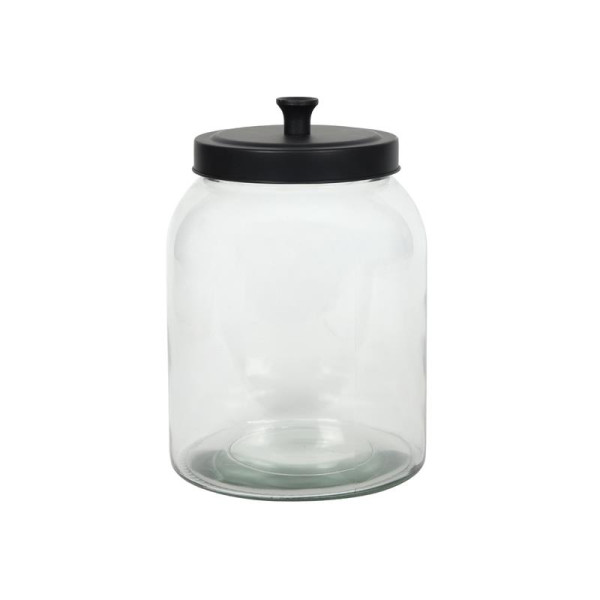 Voorraadpot glas metalen deksel 1,6ltr