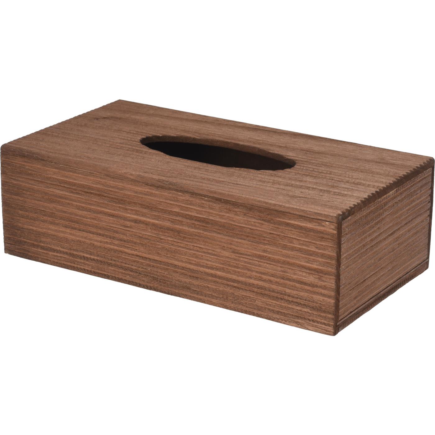 H&S Collection Tissuebox-tissuedoos donkerbruin hout 25 x 14 x 8 cm universeel Tissuehouders