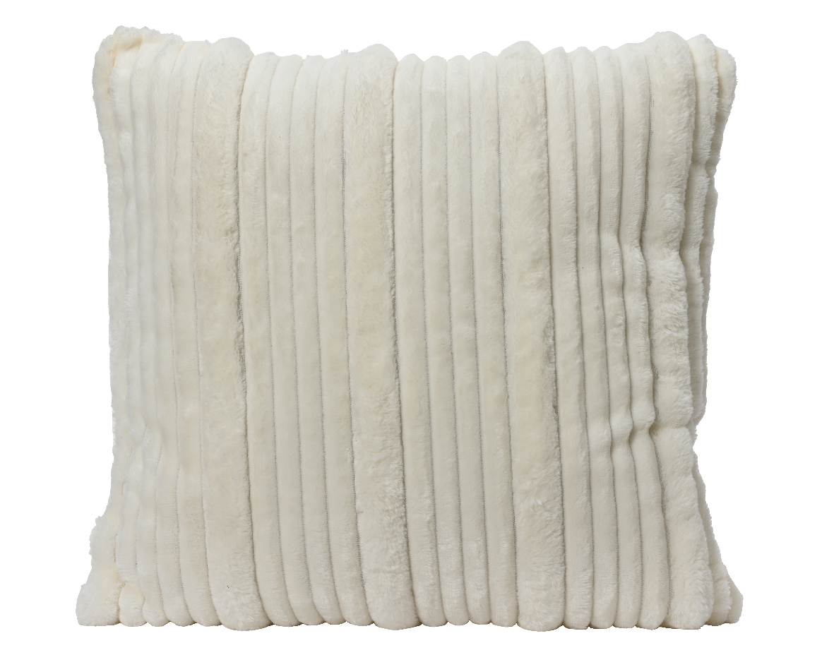 Decoris Sierkussen Fluweel Creme Polyester 45x45cm