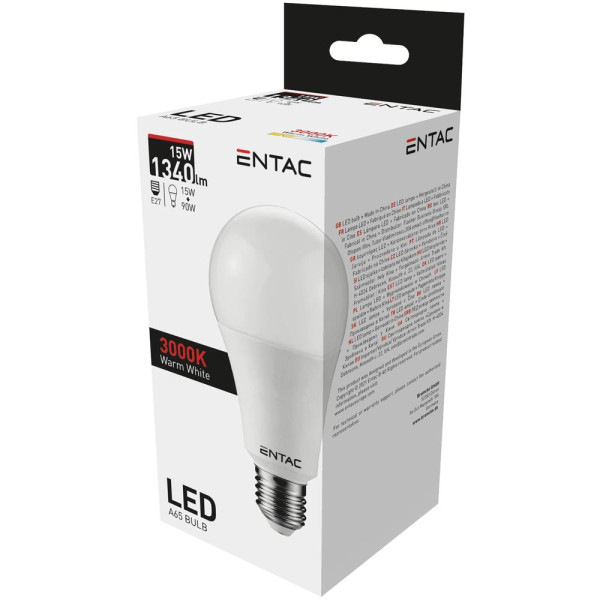 Entac LED lamp E27 15W 3000K WW 1340lm