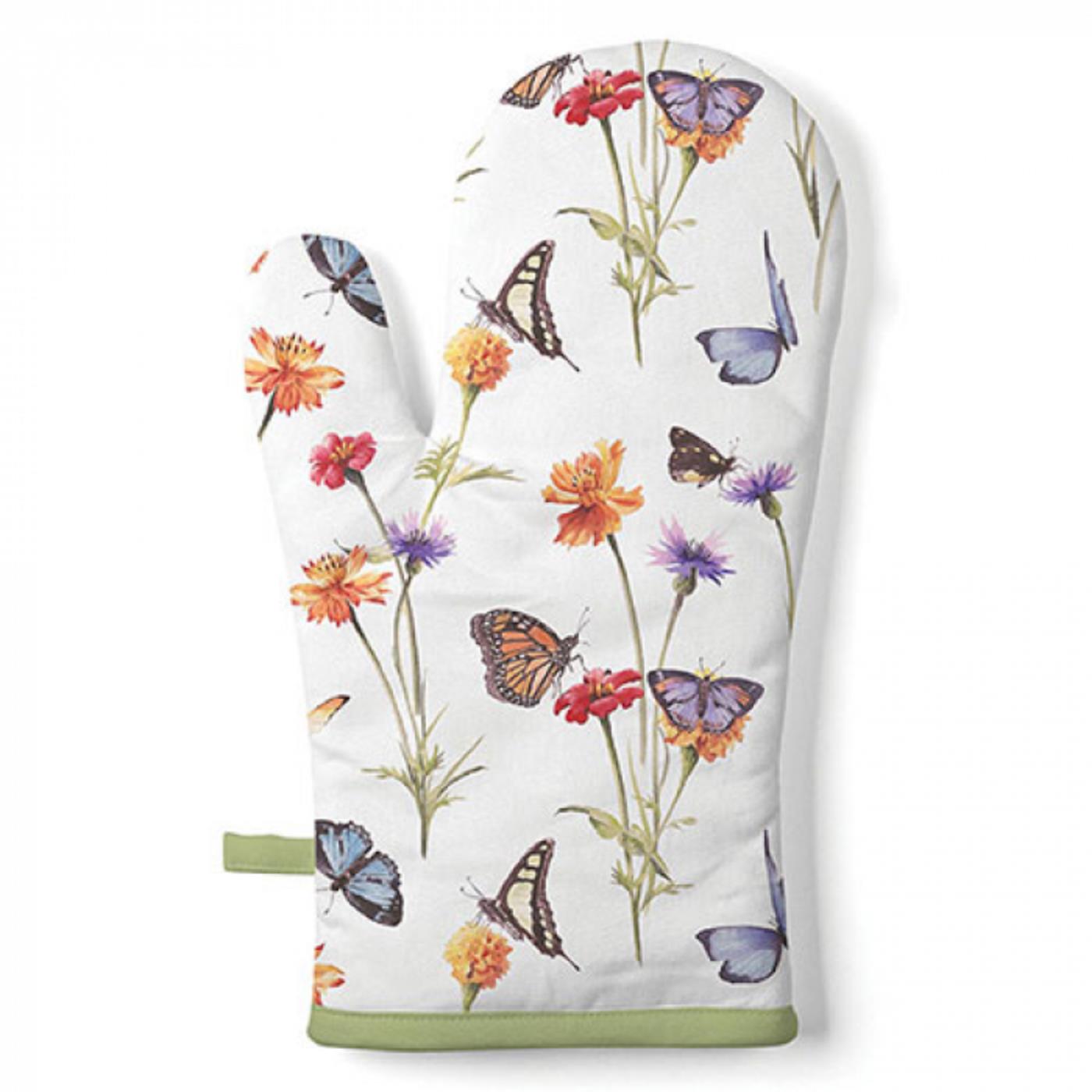 Ambiente Ovenhandschoen Butterfly Garden White