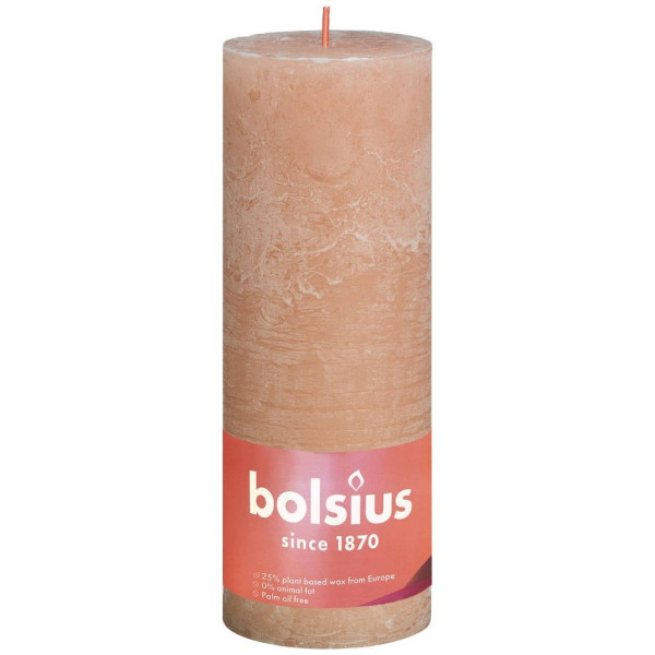 Bolsius Rustiek stompkaars 190/68 Roze