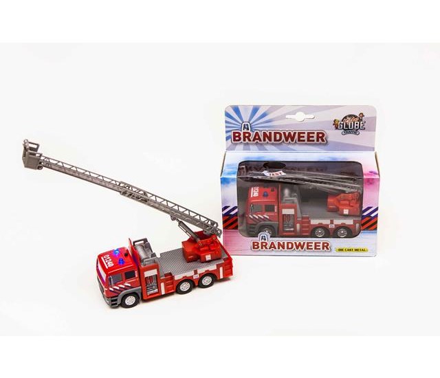 Die Cast brandweer ladderwagen met lich