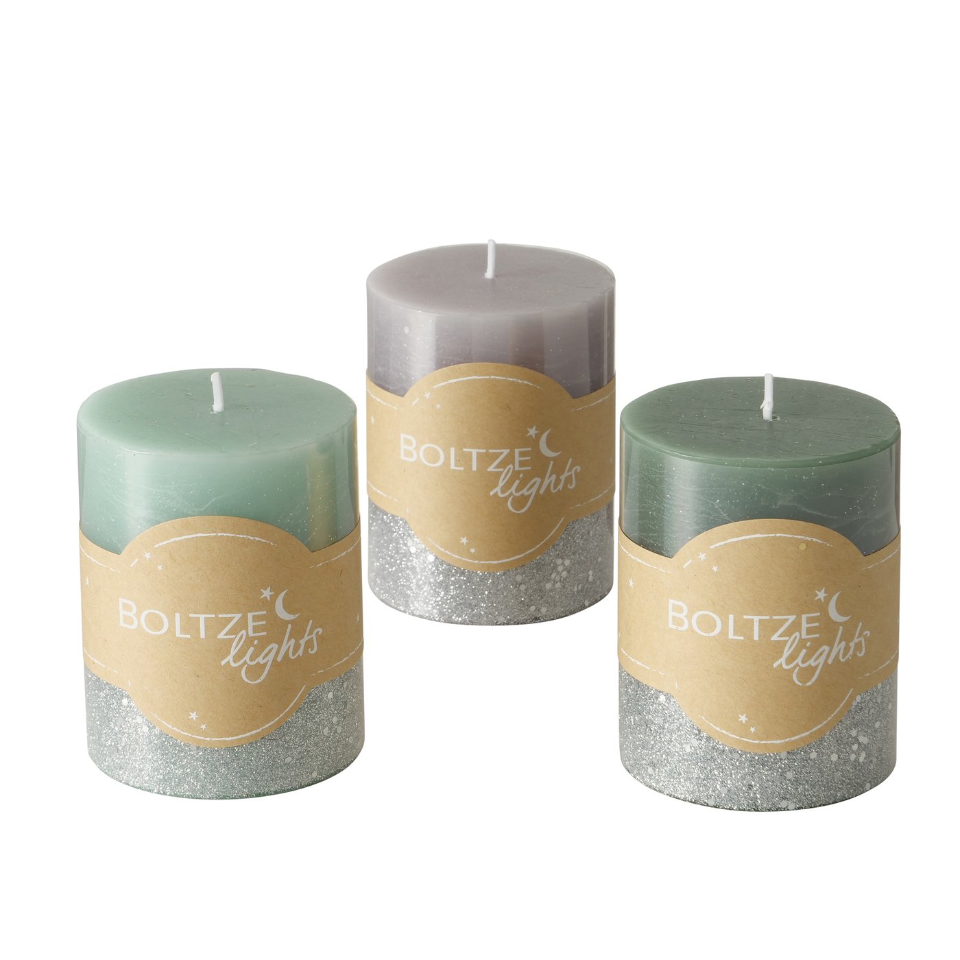 Boltze Home Stompkaars Mariza ?7xH9cm , Grey, Sage Green, Silver Colour-mix