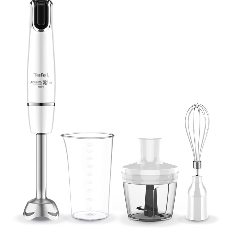 Tefal Staafmixer InfinyForce 4in1 Chopper, Whisk, Ice Crush Wit 1200W