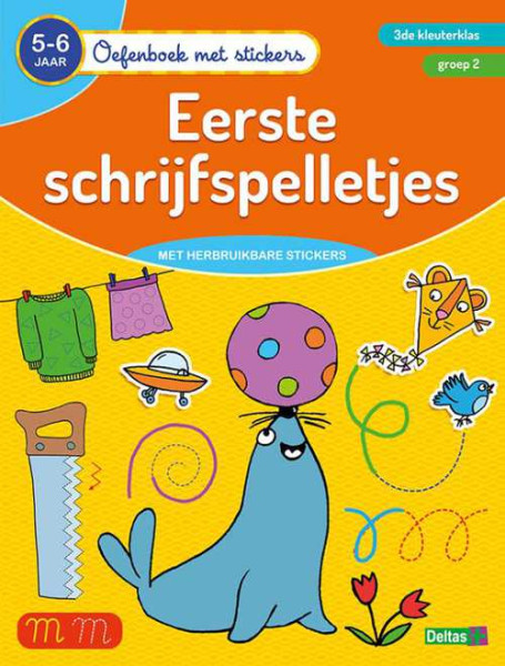 Oefenboek met stickers-eerste schrijf