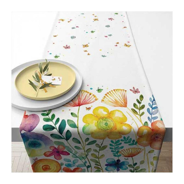 Ambiente Tafelloper Vibrant spring white