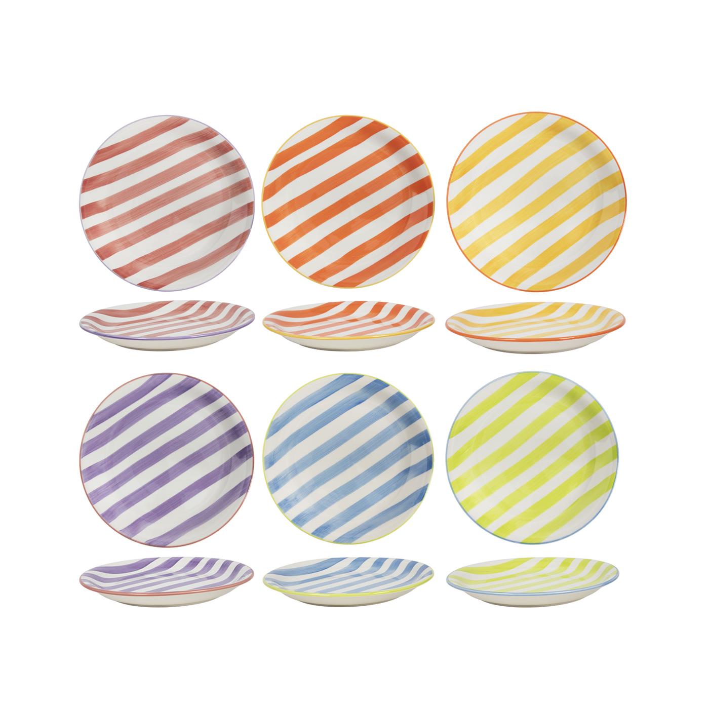 Merkloos Dinerbord Summer Stripes Ø26,5cm Doos A 4